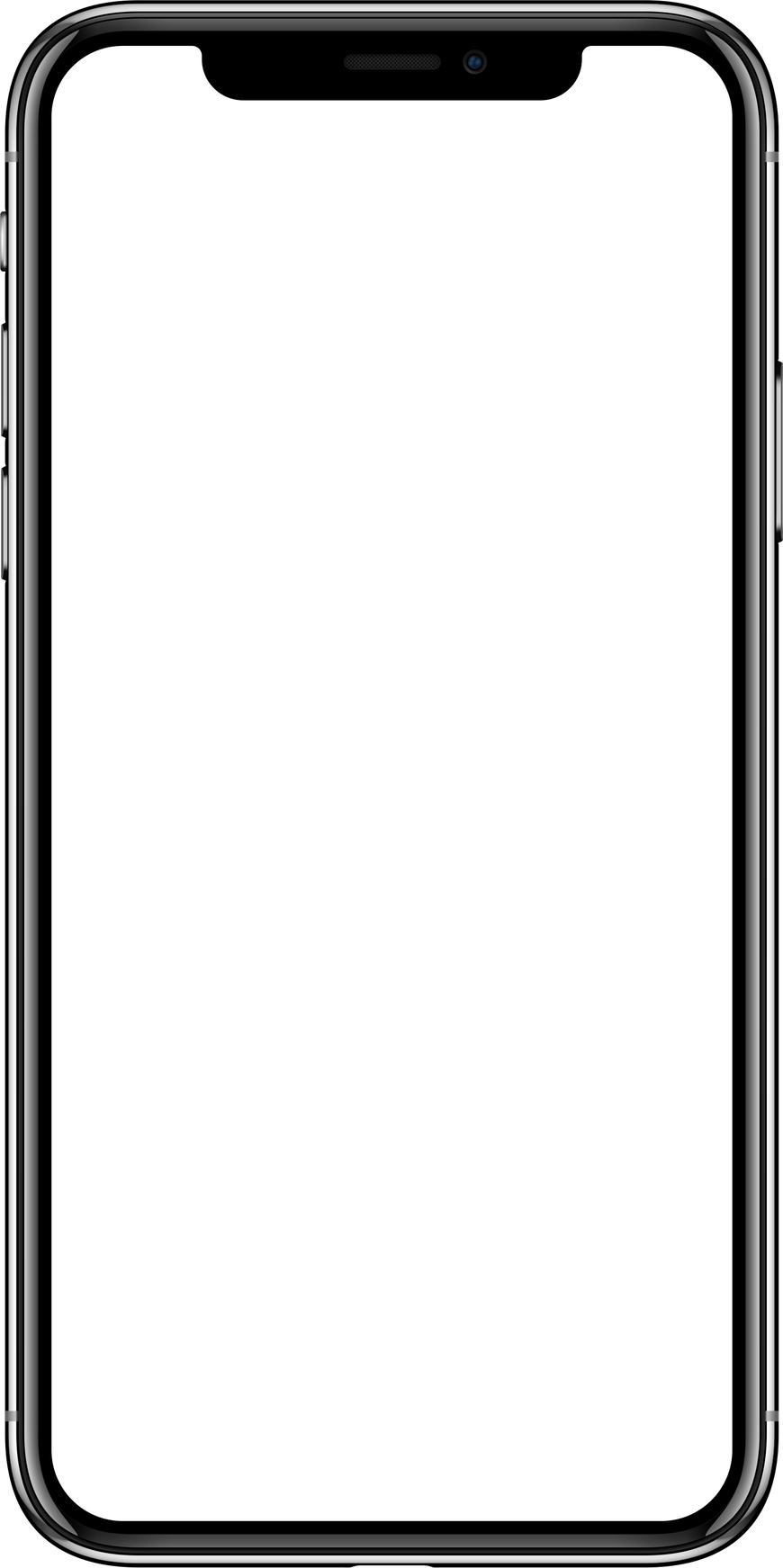 New Realistic Mobile Phone Smartphone Mockup with Blank Screen I